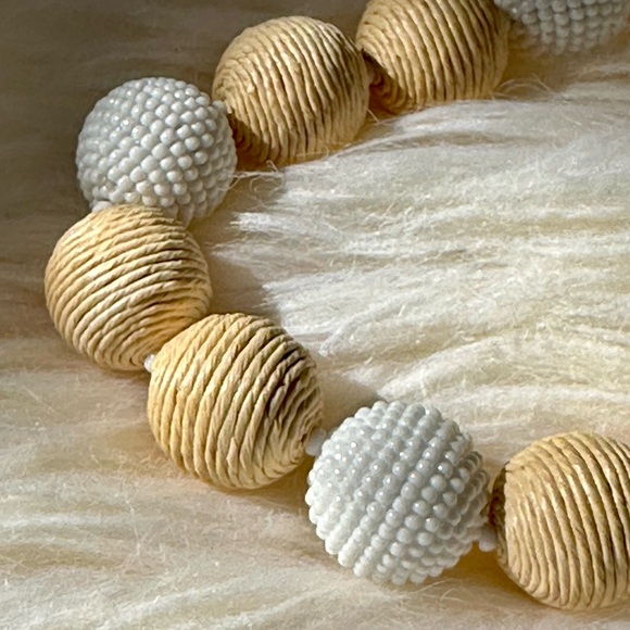 J.Crew Faux-raffia-and-bead gumball necklace - Picture 3 of 5